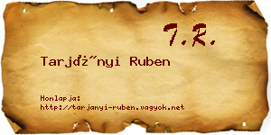 Tarjányi Ruben névjegykártya
